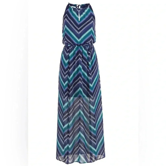 Maurice’s chevron print maxi dress small - Picture 1 of 10